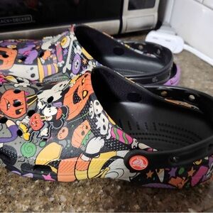 Disney Parks Halloween Crocs Mickey Halloween Pumpkin Clogs Shoes 6M/8W